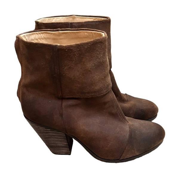 Rag & Bone Brown Back Zip Booties Size 39 / 9 - Picture 4 of 13